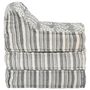 Voir la diapositive 5 : VIDAXL Pouf modulaire Gris raye Tissu