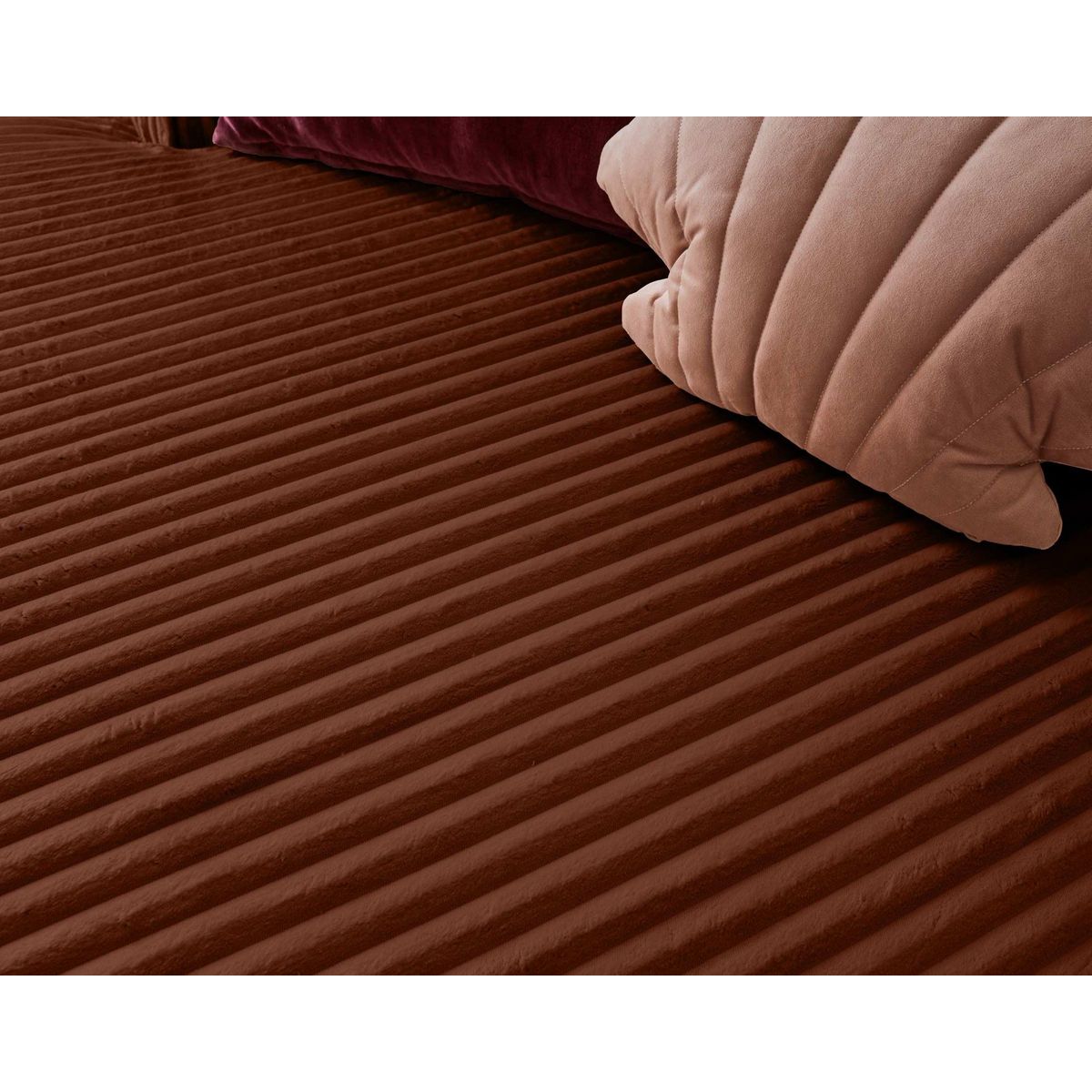 LISA DESIGN Ela - canapé d'angle gauche - 4 places - en velours côtelé grosses côtes