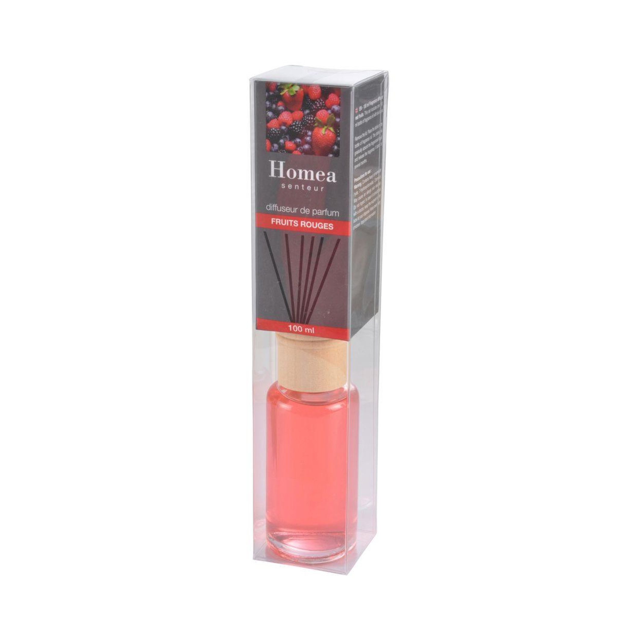 Voir la diapositive 2 : HOMEA Diffuseur de parfum  bois  100ml fruits rouges