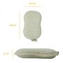 Voir la diapositive 2 : VIVEZEN Lot de 2 éponges exfoliantes et nettoyantes en fibre de bambou double face 16 x 10 x 3 cm