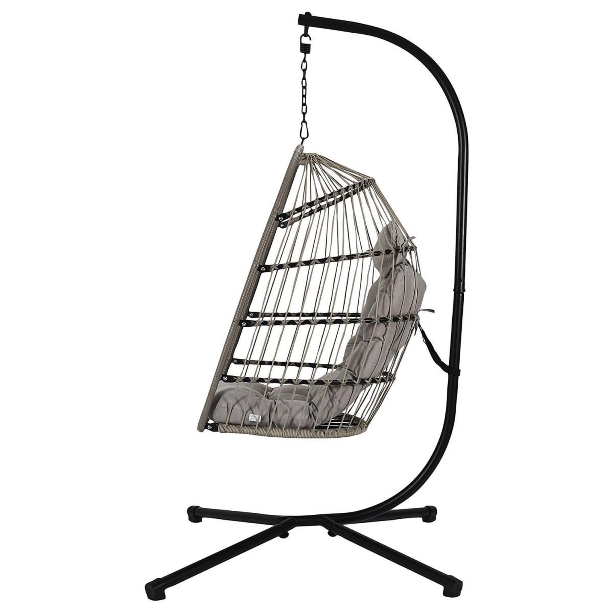 Voir la diapositive 3 : The Home Deco Factory Fauteuil suspendu  hanoi  105cm anthracite