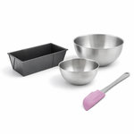 ZENKER Set de 4 ustensiles de pâtisserie moule à gâteaux bol et spatule Black metallic Black mettallic Zenker  Black mettallic