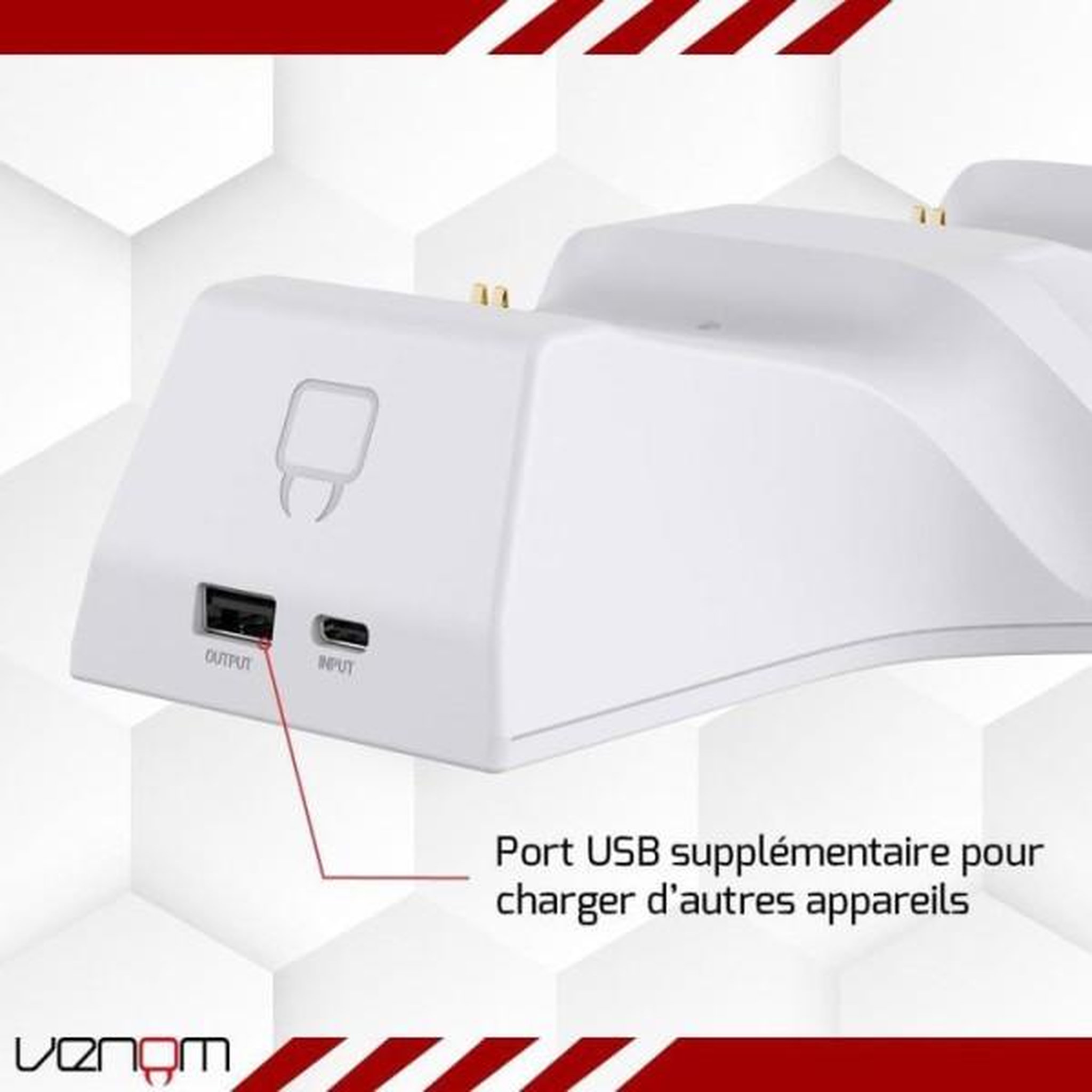 Voir la diapositive 5 : VENOM Station de charge double - VENOM - pour manettes Xbox - Xbox Series X|S & One - Blanc