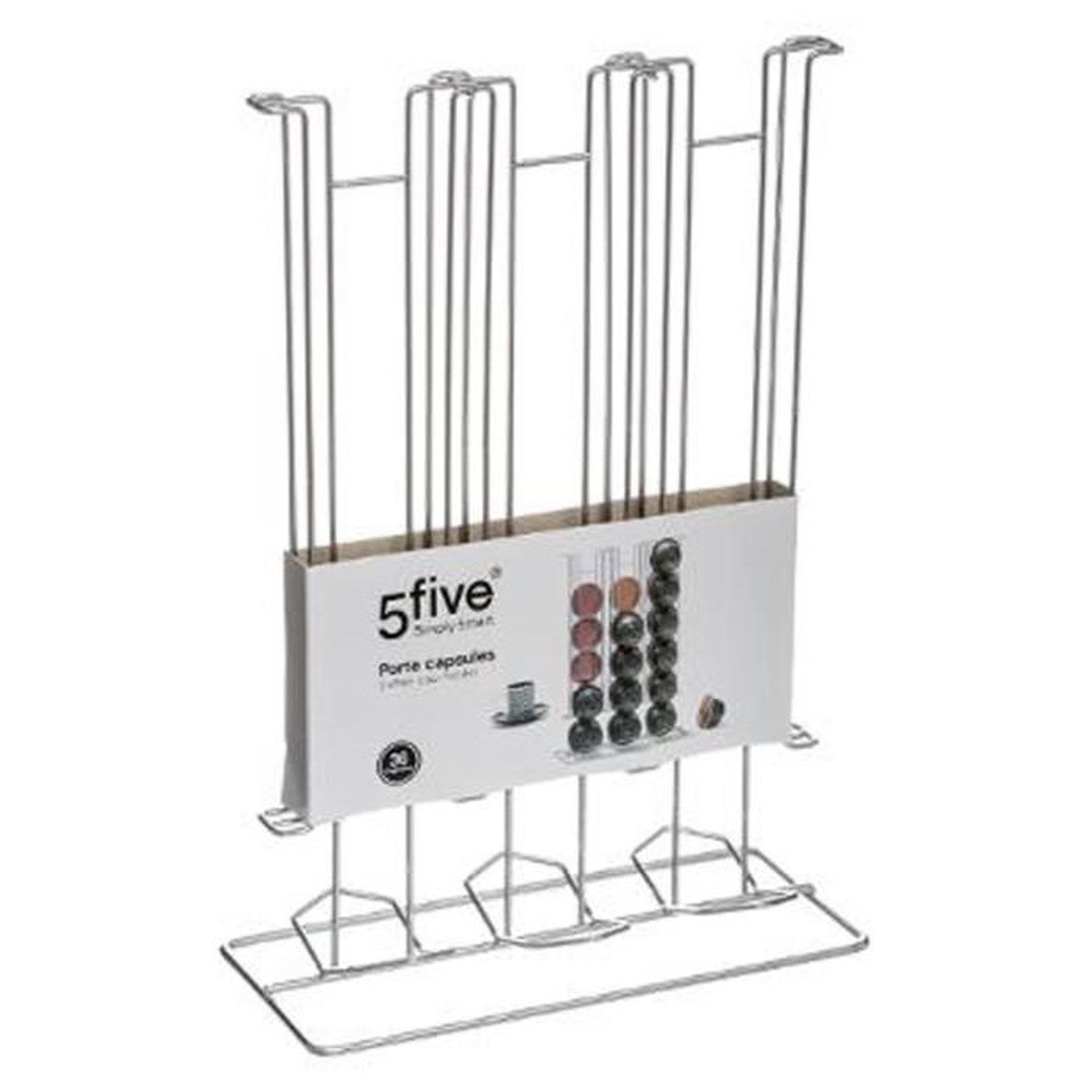 Voir la diapositive 2 : FIVE Porte 36 Capsules  Coffee  31cm Argent