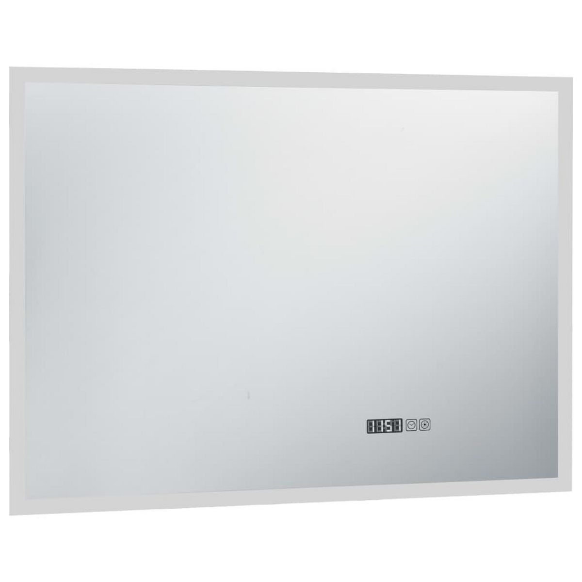 VIDAXL Miroir a LED et capteur tactile et affichage d'heure 100x60 cm