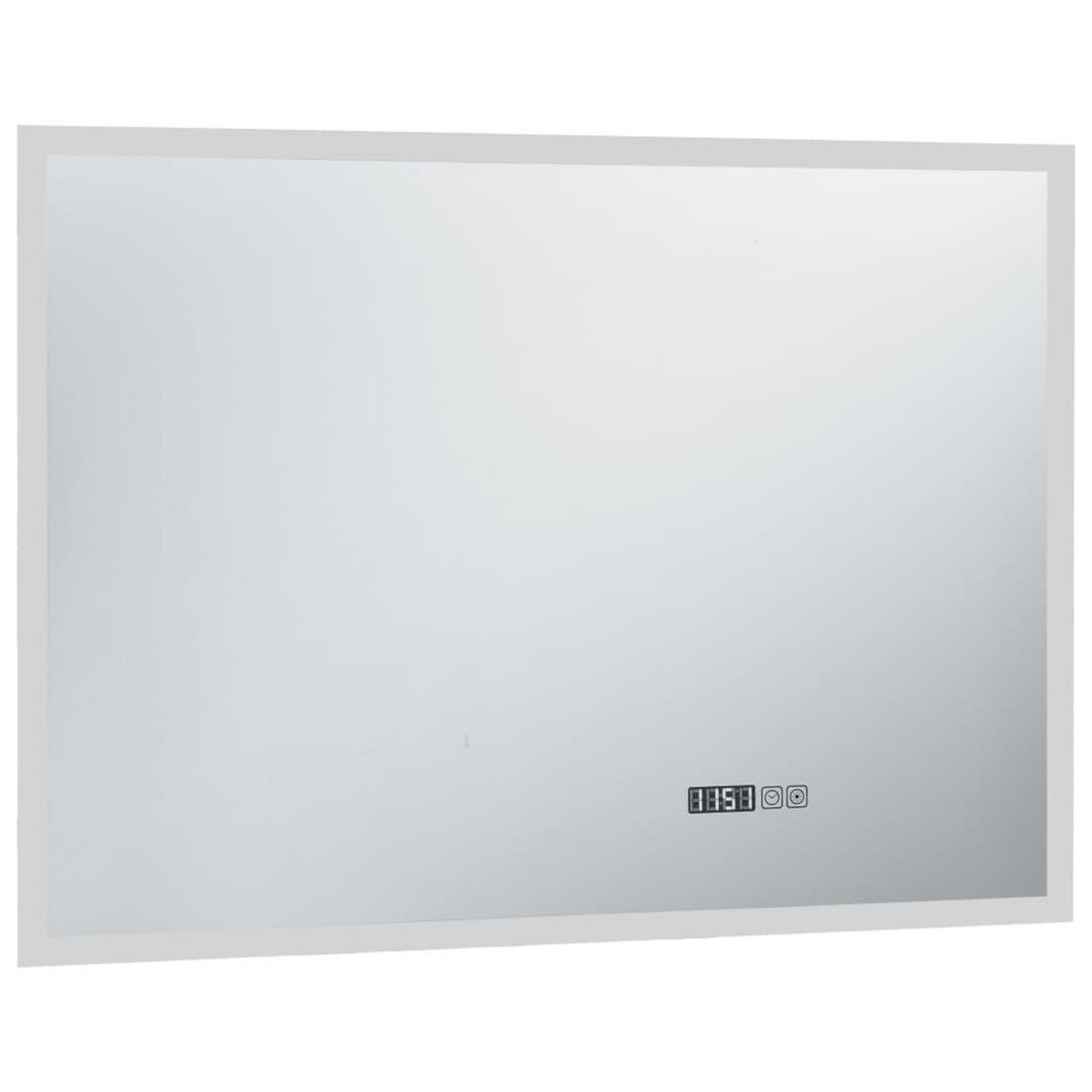 VIDAXL Miroir a LED et capteur tactile et affichage d'heure 100x60 cm