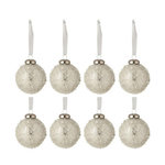 Paris Prix Lot de 8 Boules de Noël  Serenity  6cm Argent
