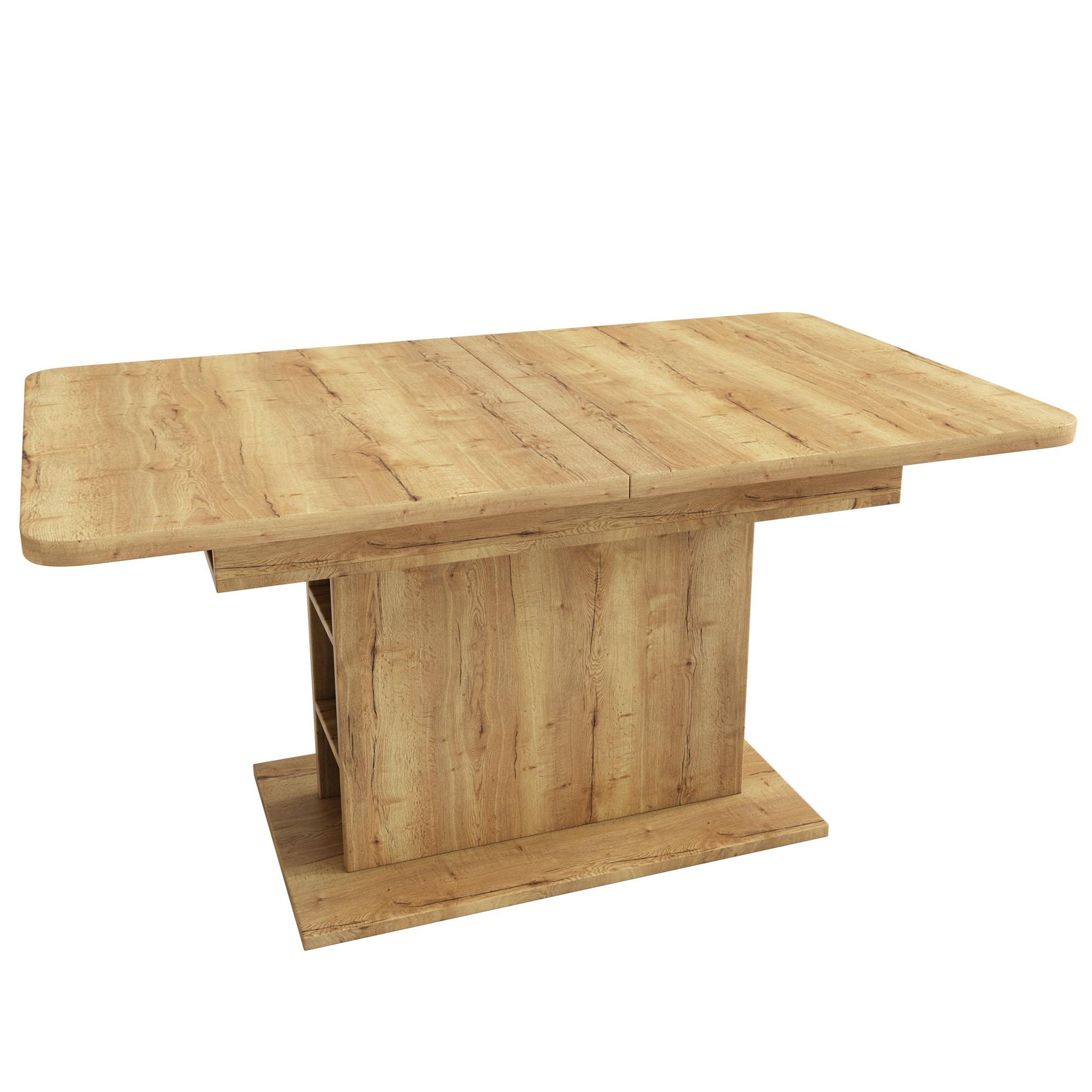 Voir la diapositive 5 : MERAX Table à Manger 110(130) X 70 X 75cm Extensible Avec Rangement