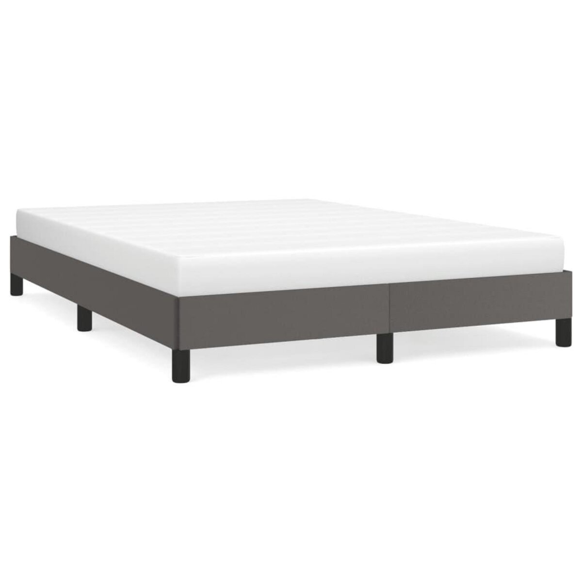VIDAXL Cadre de lit sans matelas gris 140x200 cm similicuir