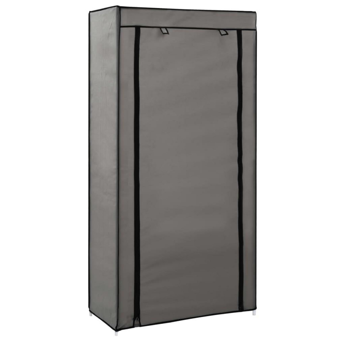VIDAXL Armoire a chaussures avec housse Gris 58x28x106 cm Tissu