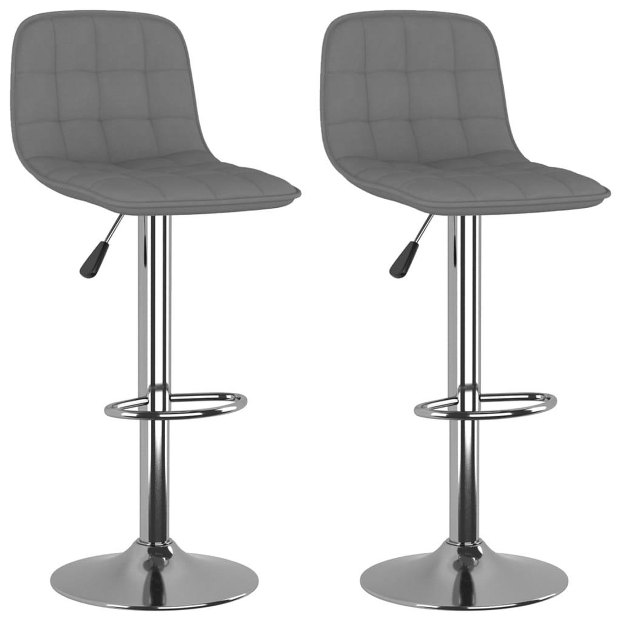 Voir la diapositive 2 : VIDAXL Tabourets de bar lot de 2 gris clair tissu