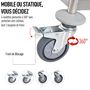 Voir la diapositive 4 : HOMCOM Chariot de service desserte de cuisine à roulettes 2 étagères / 3 étagères acier inox. Chromé