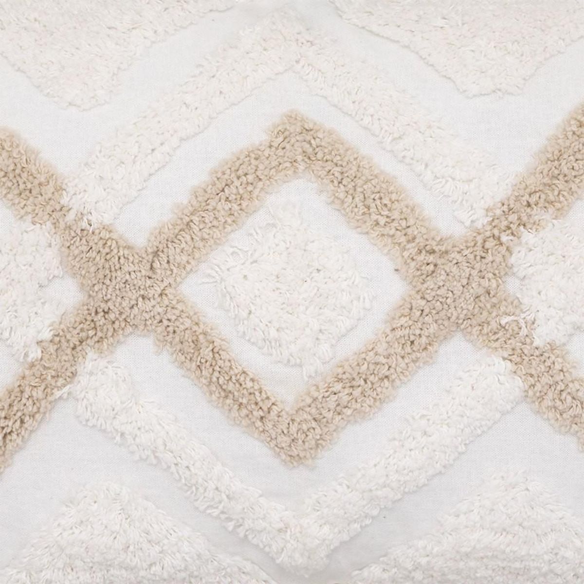 ATMOSPHERA Housse de coussin tufté 30x50 cm