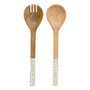 Voir la diapositive 1 : SECRET DE GOURMET Lot de 2 Couverts à Salade en Bois  Inaya  30cm Vert Olive