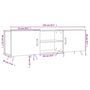 Voir la diapositive 6 : VIDAXL Meuble TV blanc 150x30x50 cm bois d'ingenierie