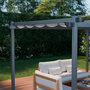 Voir la diapositive 3 : SWEEEK Pergola aluminium - Isla 3x4m - Tonnelle idéale pour votre terrasse, toit rétractable, toile coulissante, structure aluminium