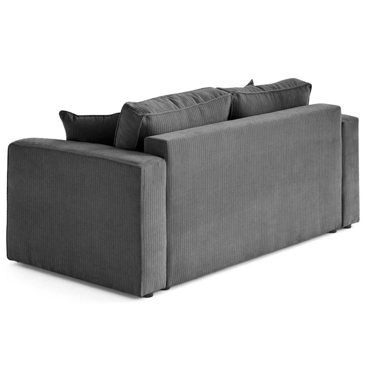 BEST MOBILIER Topaze - canapé droit 2 places en velours côtelé plat