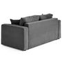 Voir la diapositive 6 : BEST MOBILIER Topaze - canapé droit 2 places en velours côtelé plat