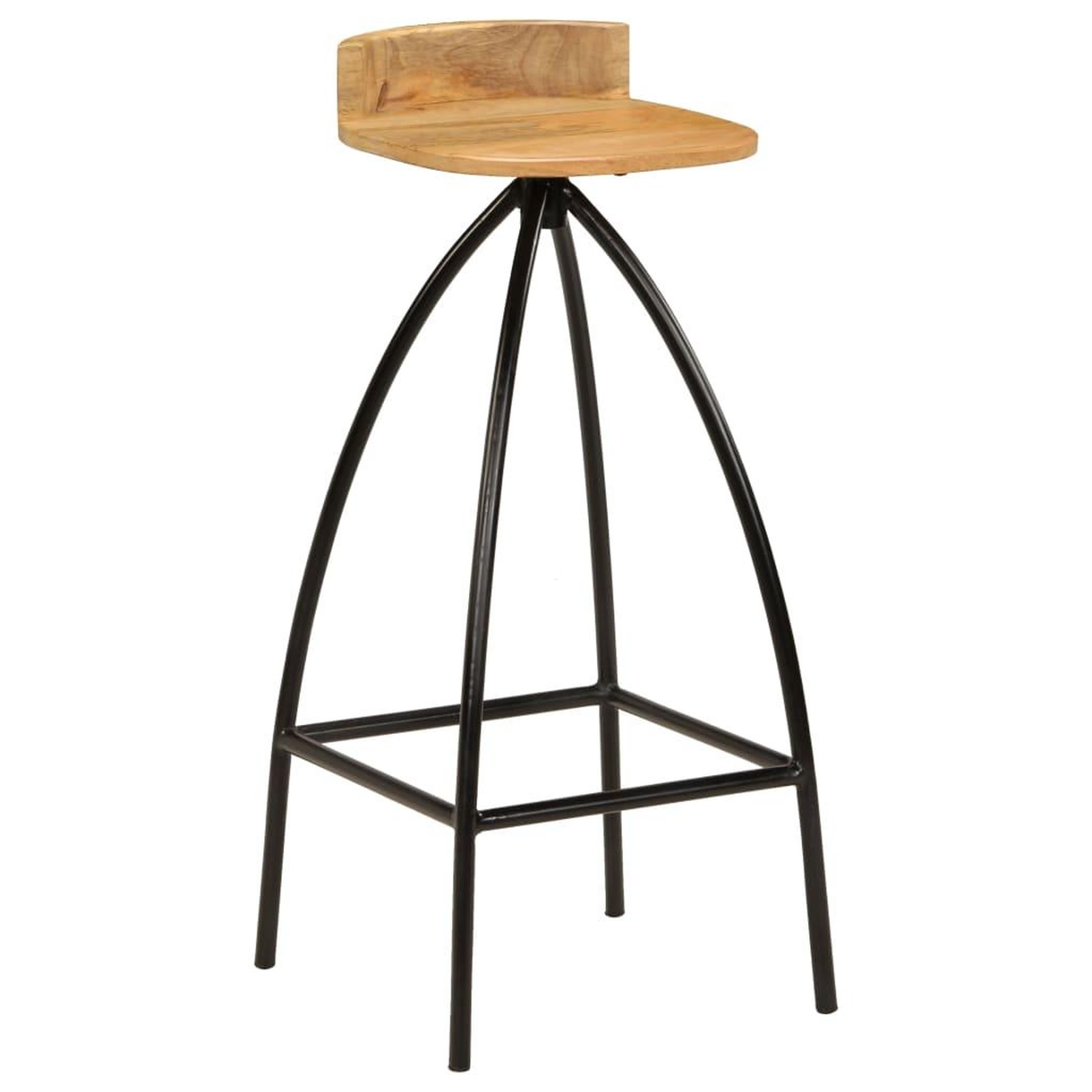 Voir la diapositive 2 : VIDAXL Chaises de bar lot de 2 bois de manguier solide