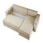 Voir la diapositive 4 : BEST MOBILIER Harvey - canapé d'angle réversible 4 places convertible avec coffre en velours