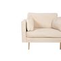 Voir la diapositive 6 : Paris Prix Fauteuil Design en Velours  Boom  110cm Beige