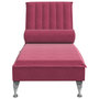 Voir la diapositive 4 : VIDAXL Chaise longue de massage avec traversin rouge bordeaux velours