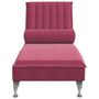 Voir la diapositive 4 : VIDAXL Chaise longue de massage avec traversin rouge bordeaux velours