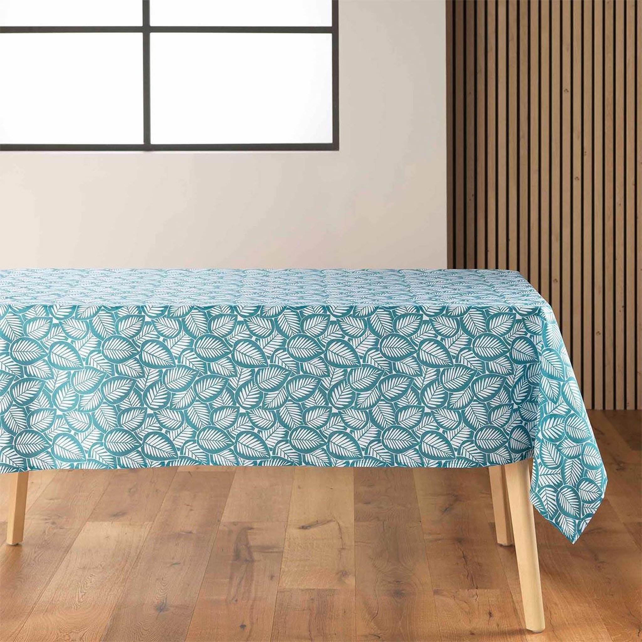 Douceur d'Intérieur Nappe en microfibre  divany  140x240cm bleu pétrole