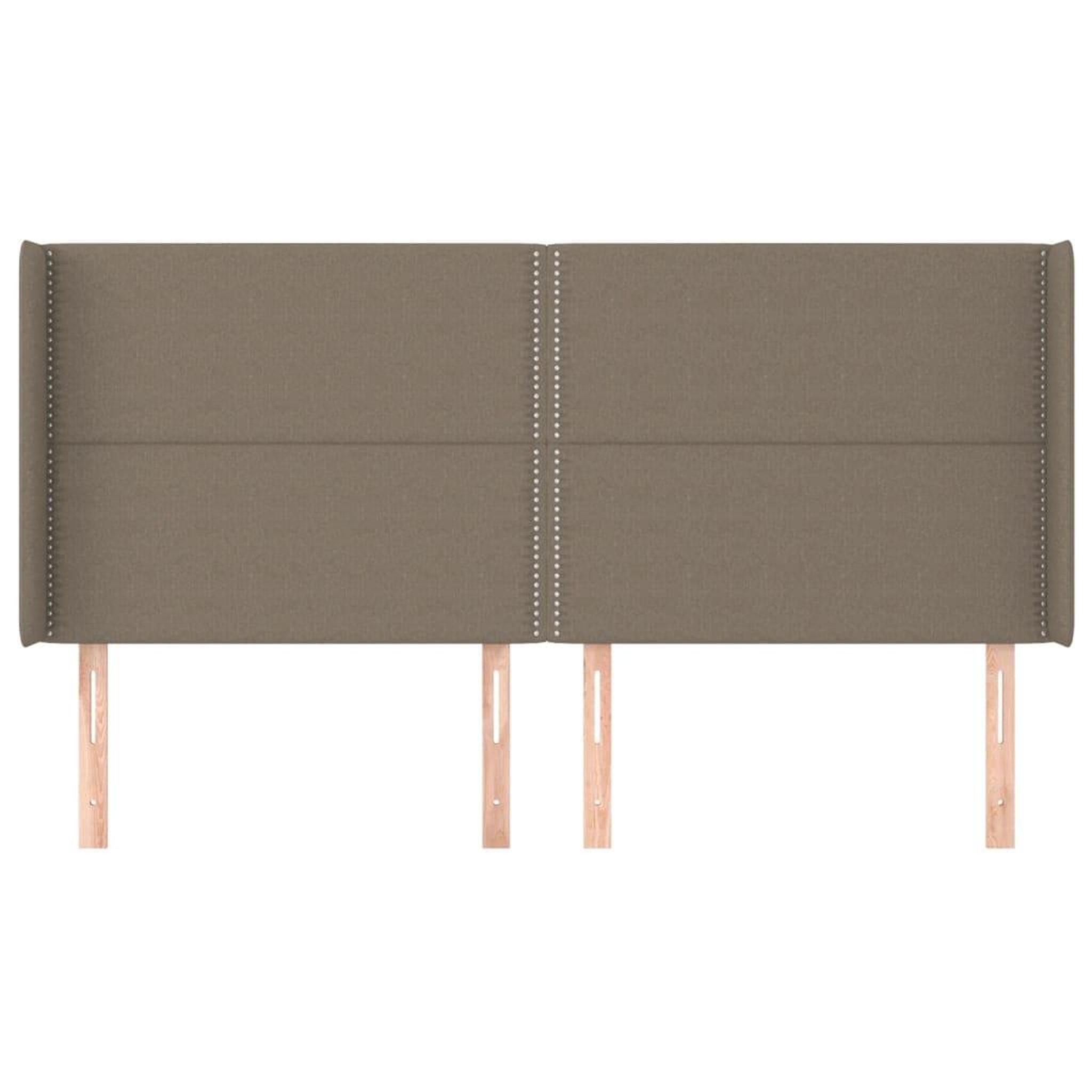 Voir la diapositive 3 : VIDAXL Tete de lit avec oreilles Taupe 163x16x118/128 cm Tissu