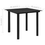 Voir la diapositive 4 : VIDAXL Table a dîner de jardin Noir 80x80x74 cm Acier et verre