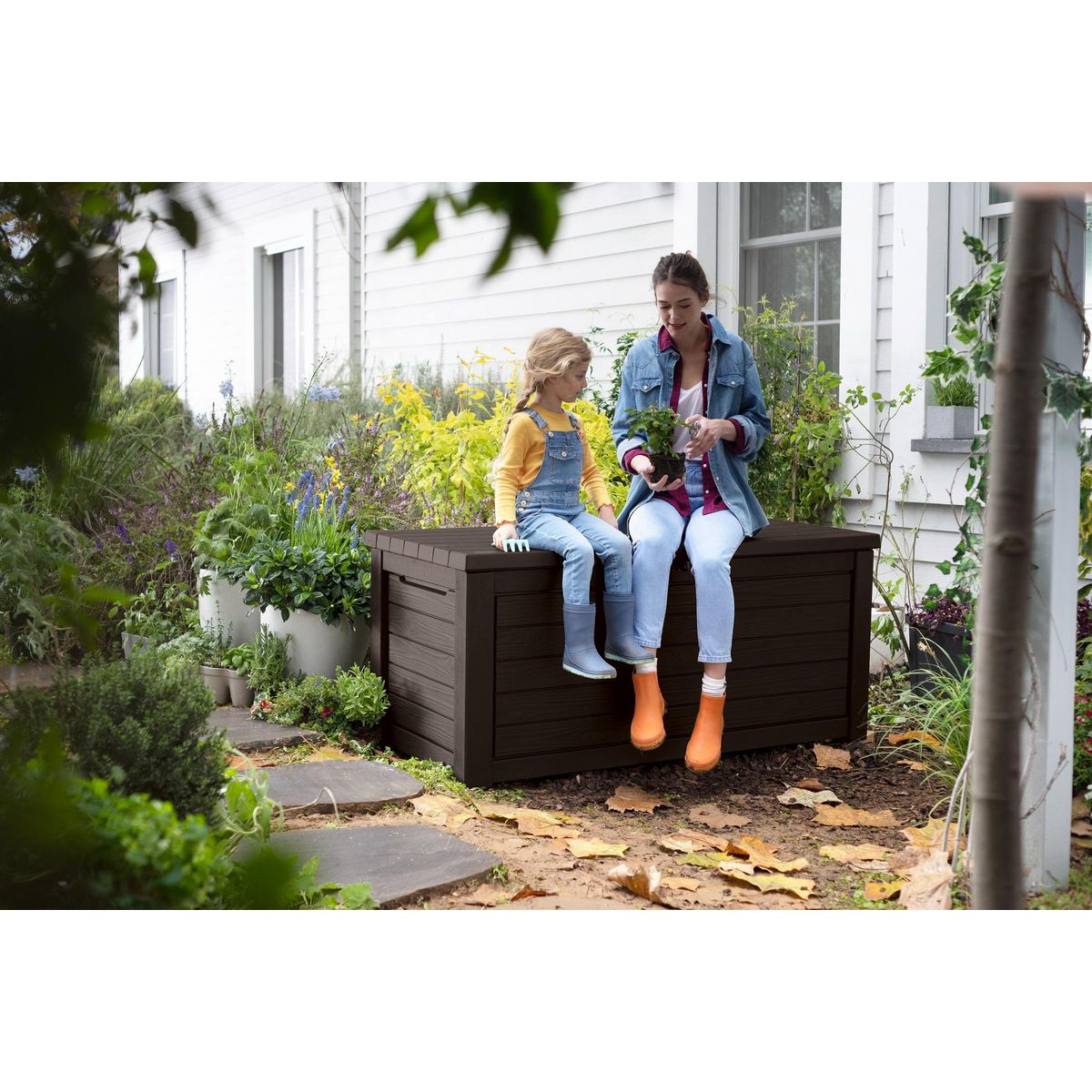 KETER Coffre de jardin en résine Northwood 630L Marron