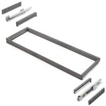EMUCA SRL Rack avec glissières à extension totale et à fermeture douce pour accessoires d'armoire Quartz -  1012-1038mm -  Aluminium et plastique -  Titane