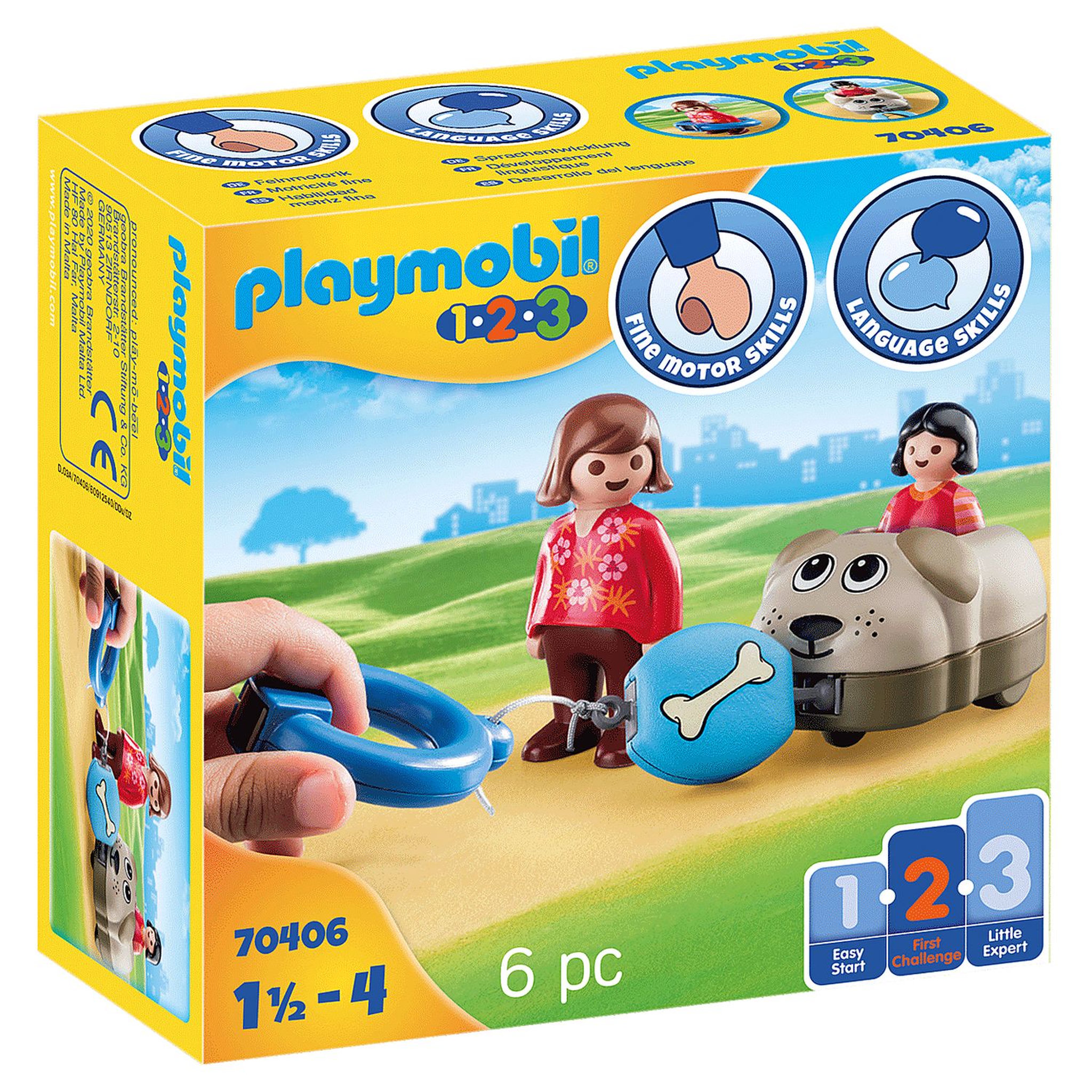 Voir la diapositive 1 : PLAYMOBIL 70406 - 1.2.3 - Wagon chien