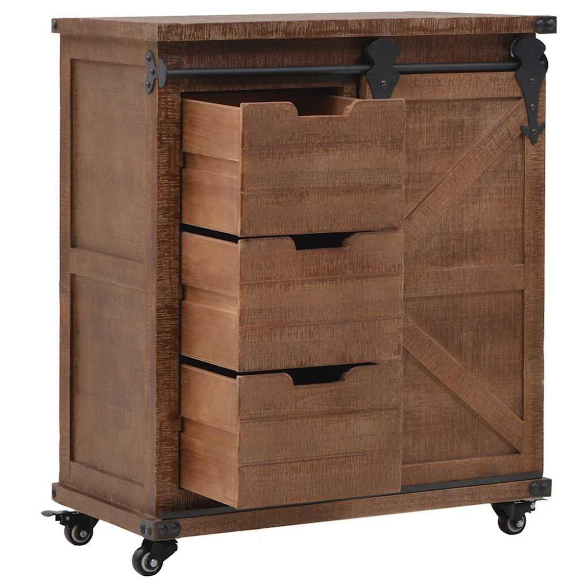 VIDAXL Armoire de rangement Bois de sapin massif 64x33,5x75 cm Marron