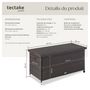 Voir la diapositive 6 : tectake Coffre de jardin pour coussins 270 l, avec tressage en rotin marron