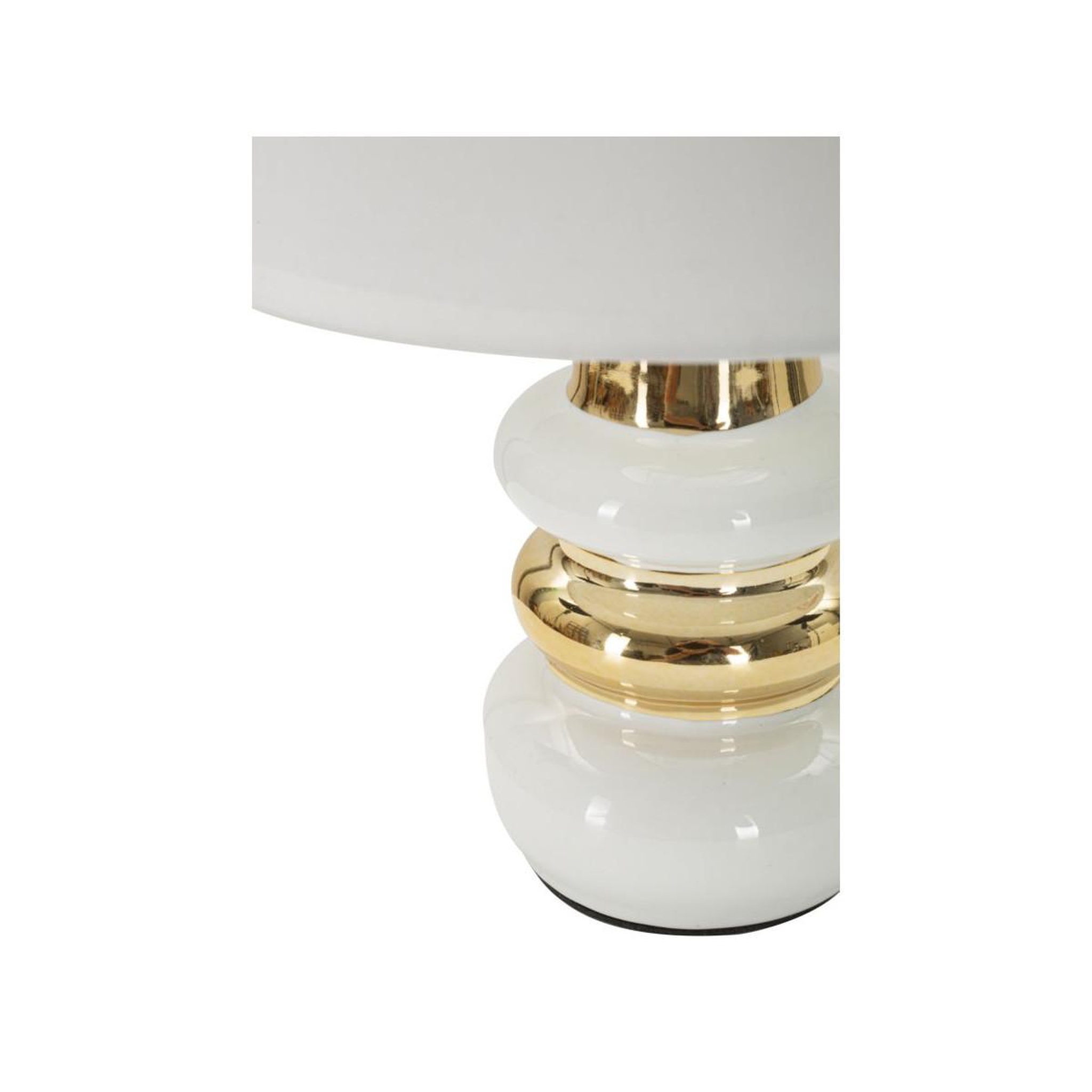 Voir la diapositive 4 : Paris Prix Lampe à poser en céramique  liara  32cm blanc & or