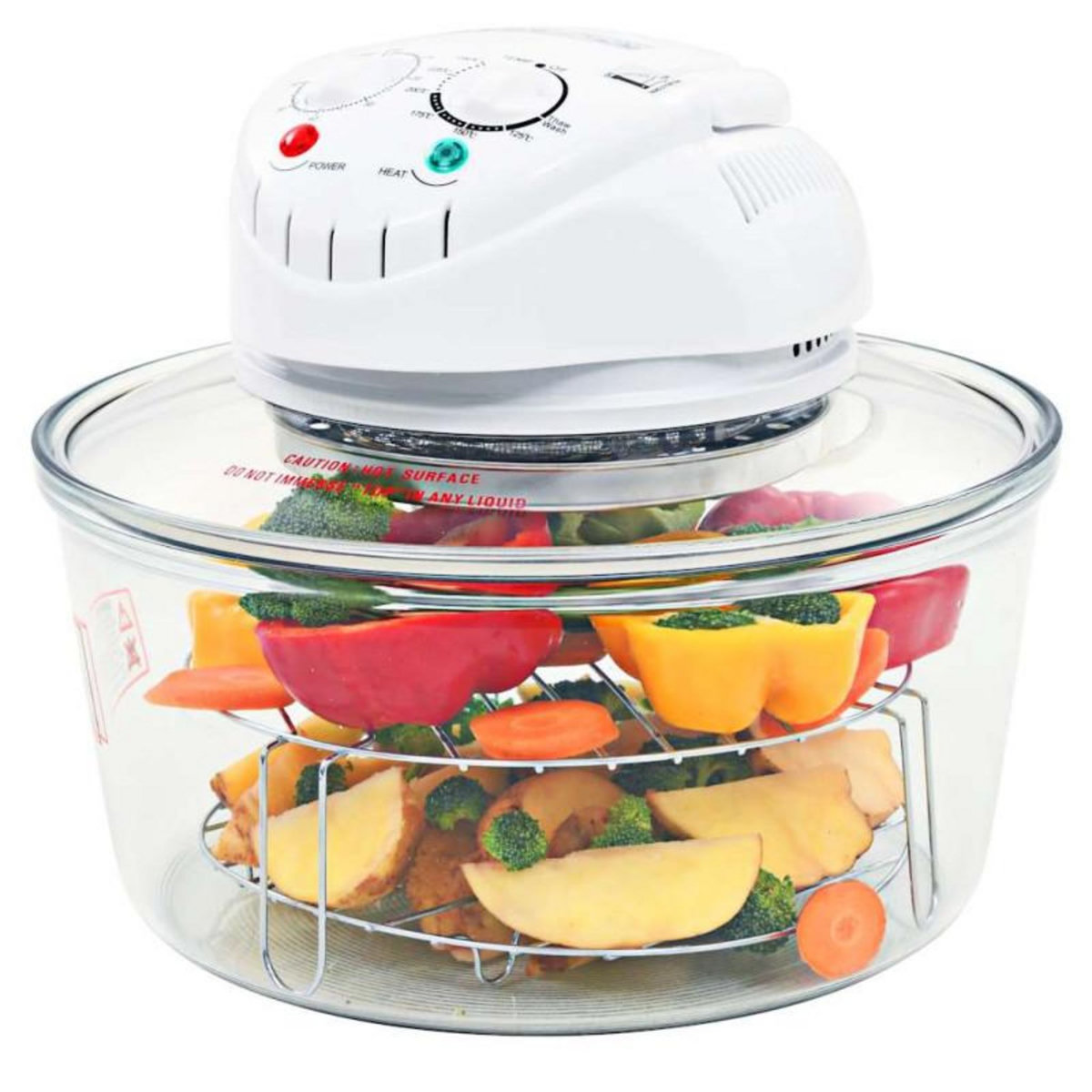 VIDAXL Four à convection halogène avec bague d extension 1400 W 17 L