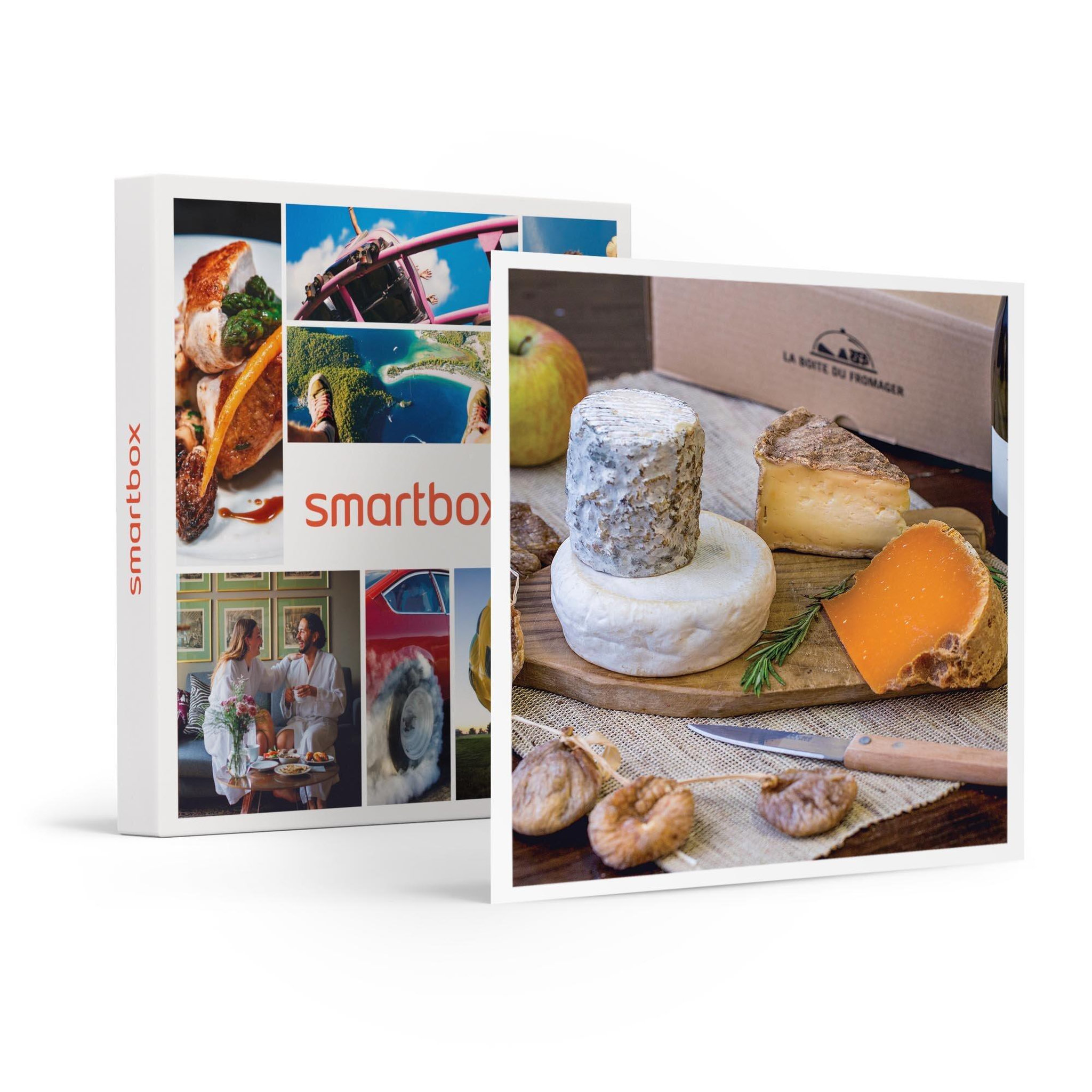 Voir la diapositive 1 : Dakotabox Box 4 fromages fermiers et vin à déguster chez soi - Coffret Cadeau Gastronomie