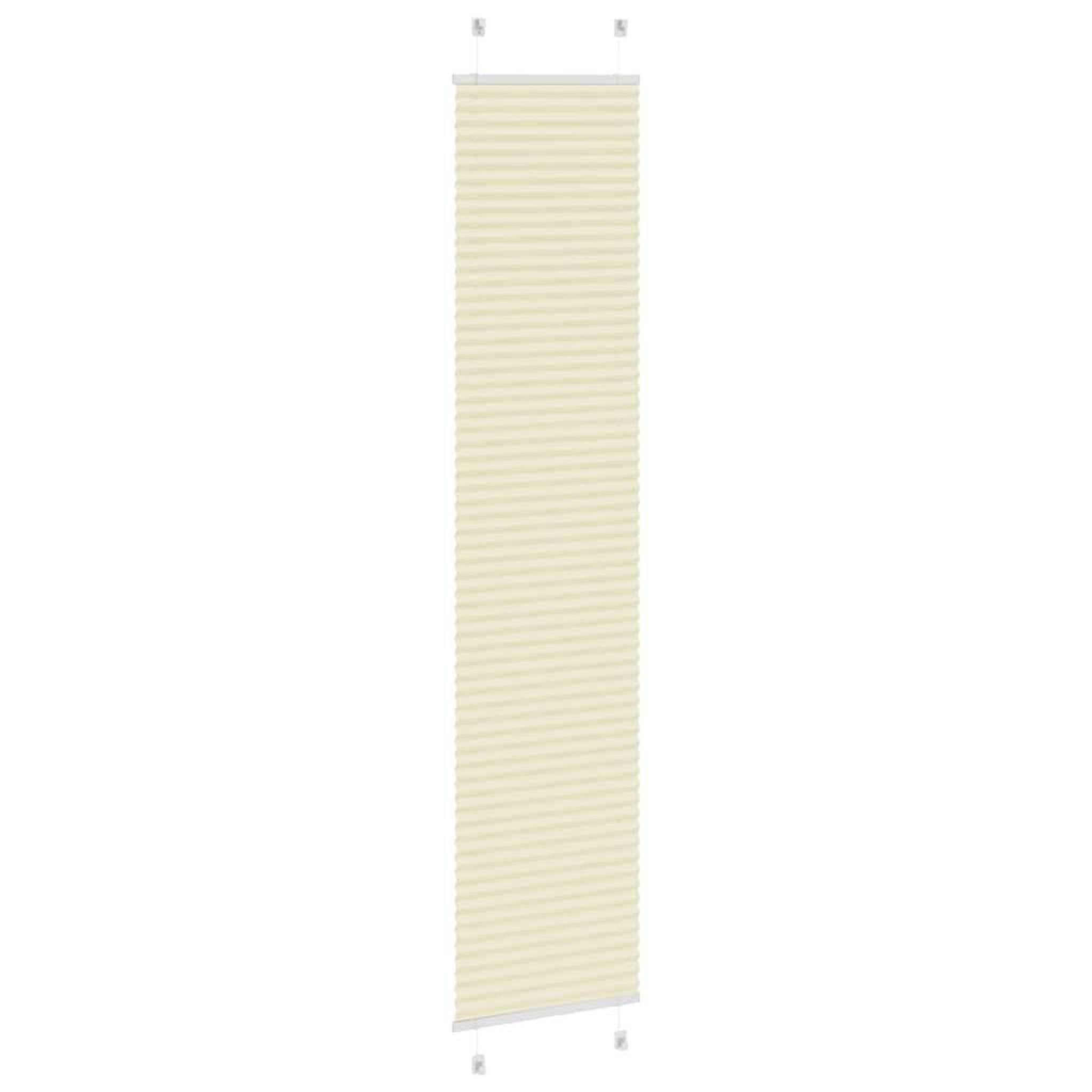 Voir la diapositive 4 : VIDAXL Store plisse creme 45x200 cm largeur du tissu 44,4 cm polyester