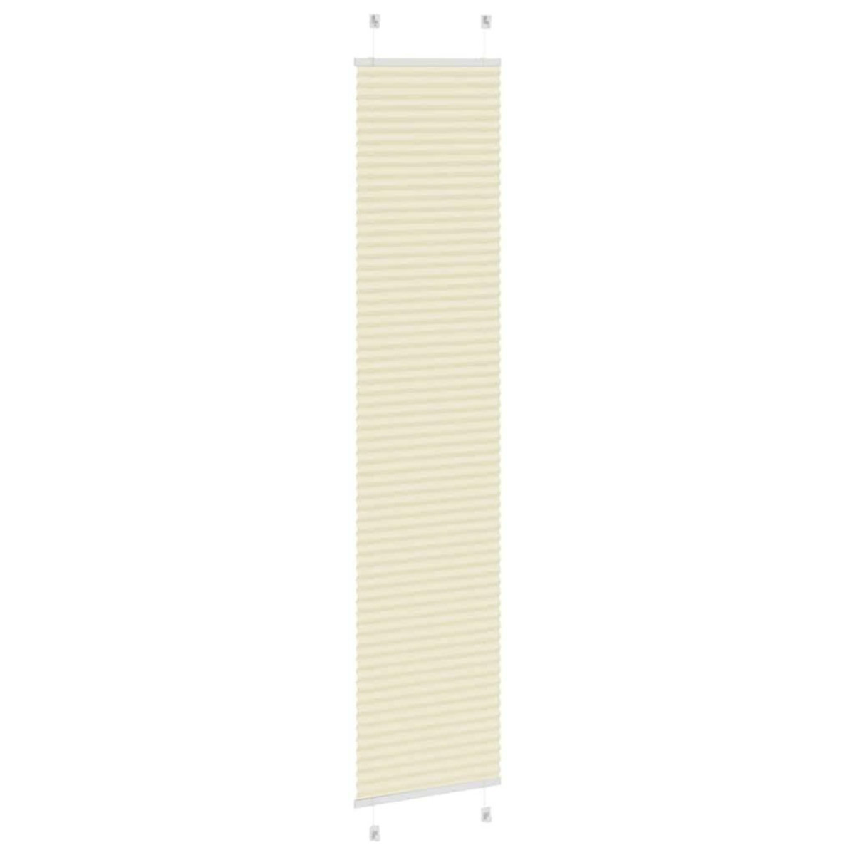 VIDAXL Store plisse creme 45x200 cm largeur du tissu 44,4 cm polyester