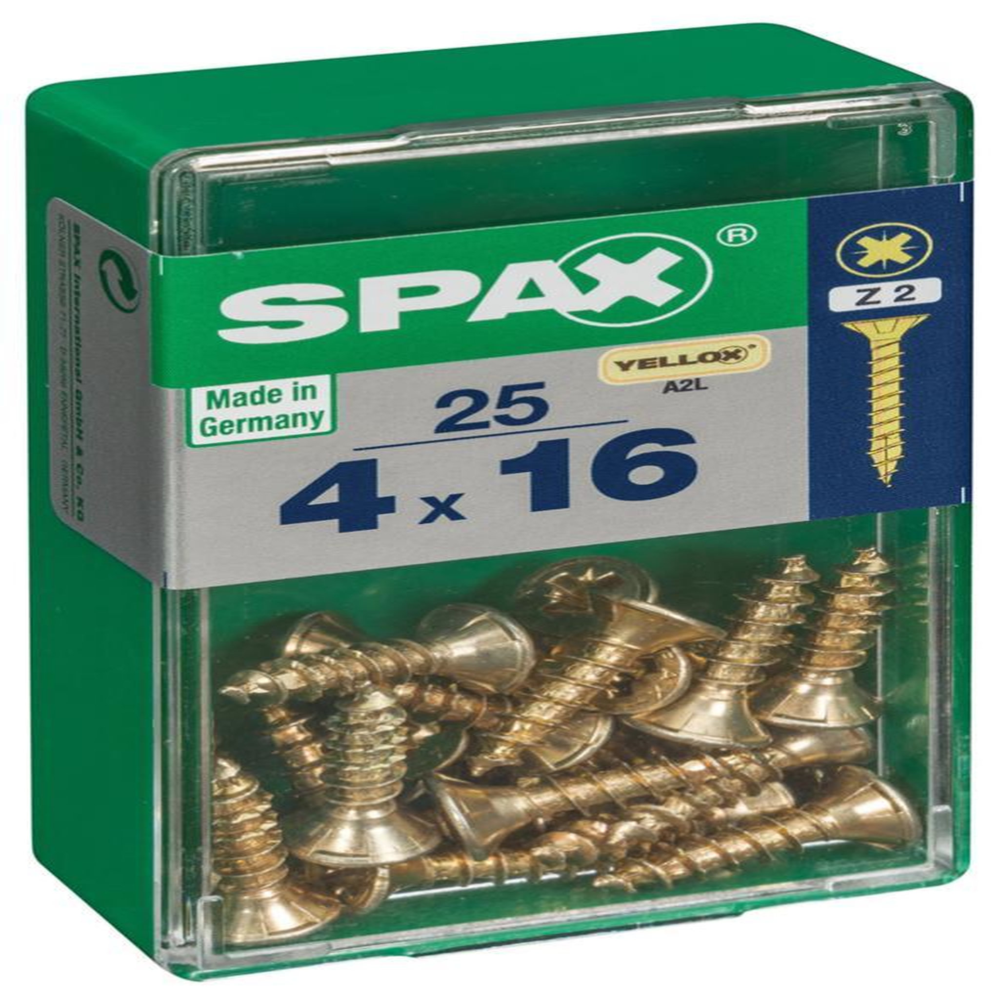 CENTRALE BRICO Lot de 20 vis acier tête fraisée pozidriv SPAX, Diam.3.5 mm x L.16 mm