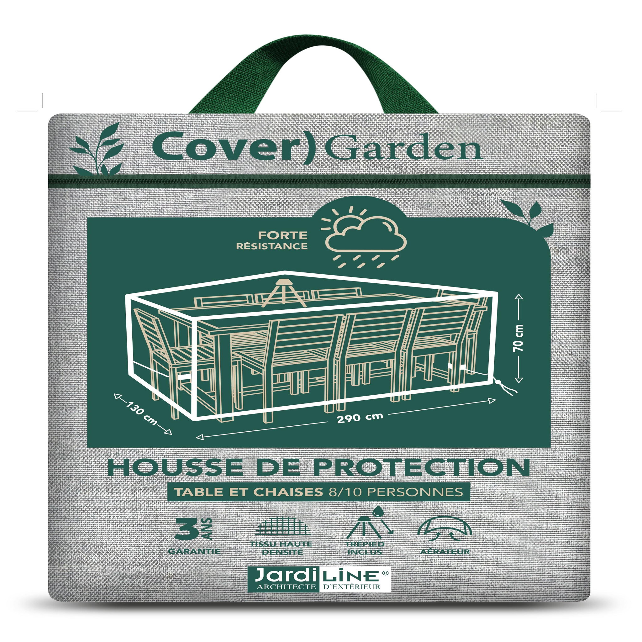 Voir la diapositive 5 : Jardiline Housse cover garden table r+chaises 8/10