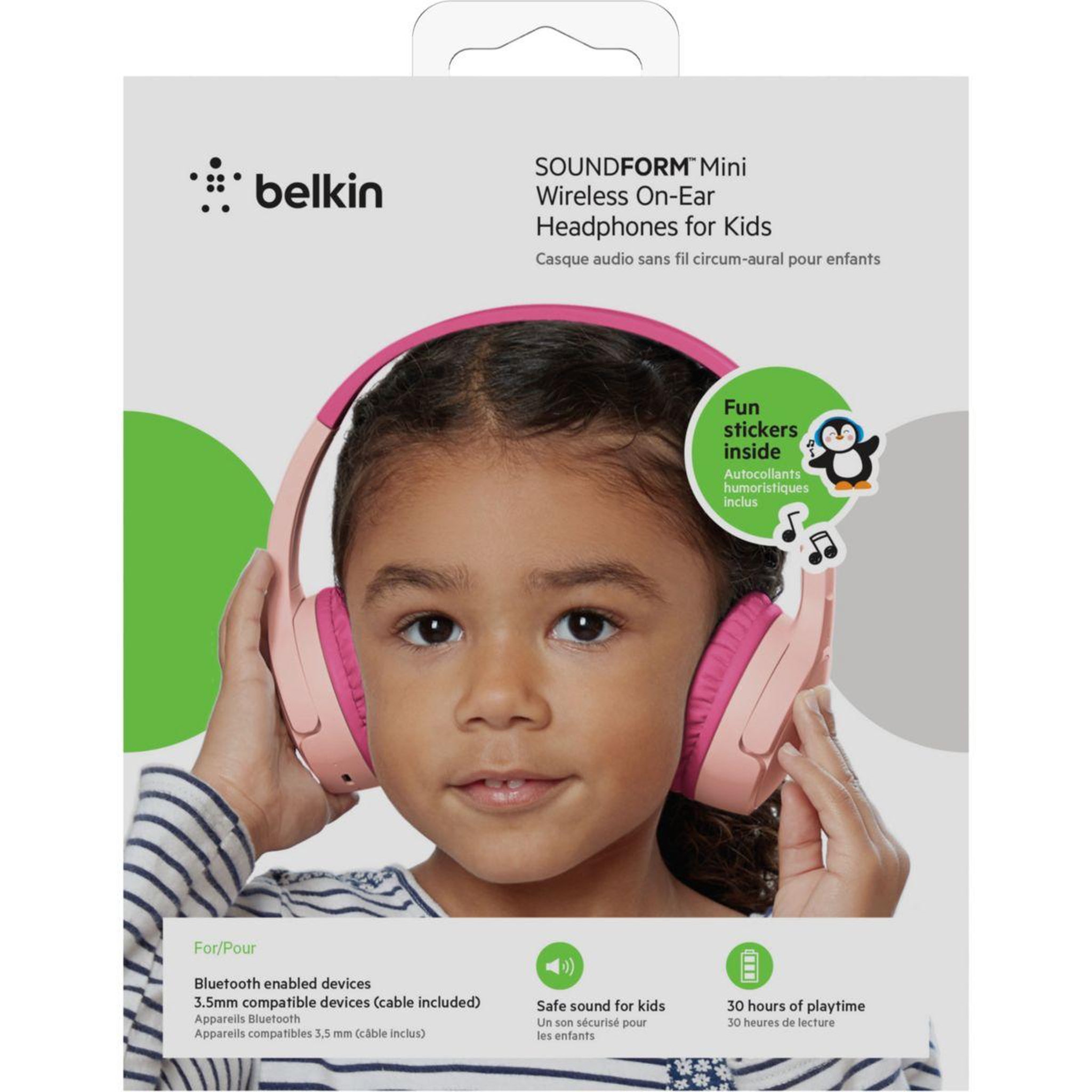 Voir la diapositive 3 : Belkin Casque SoundForm pour enfant Mini Rose