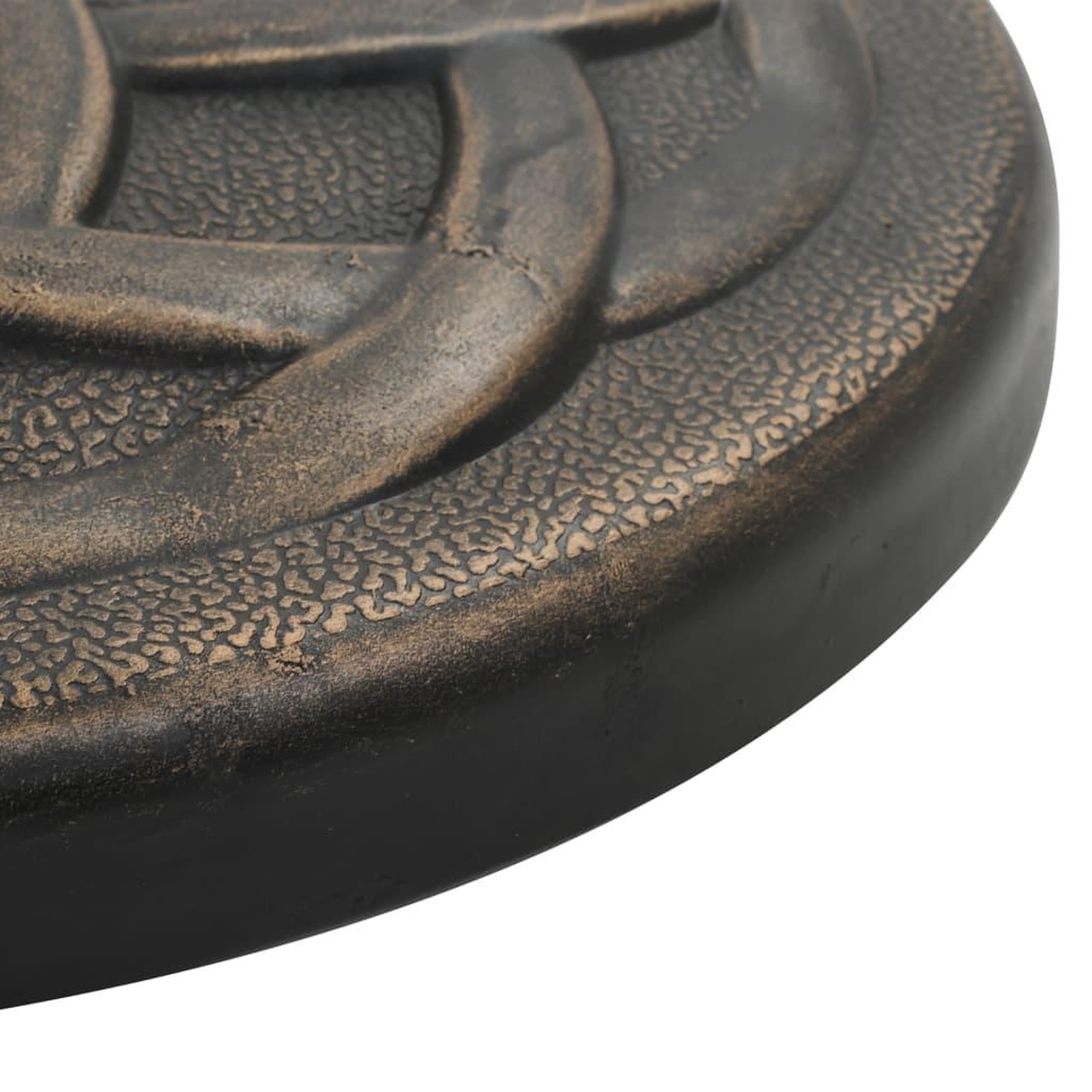 Voir la diapositive 4 : VIDAXL Socle rond de parasol Polyresine 11 kg Bronze