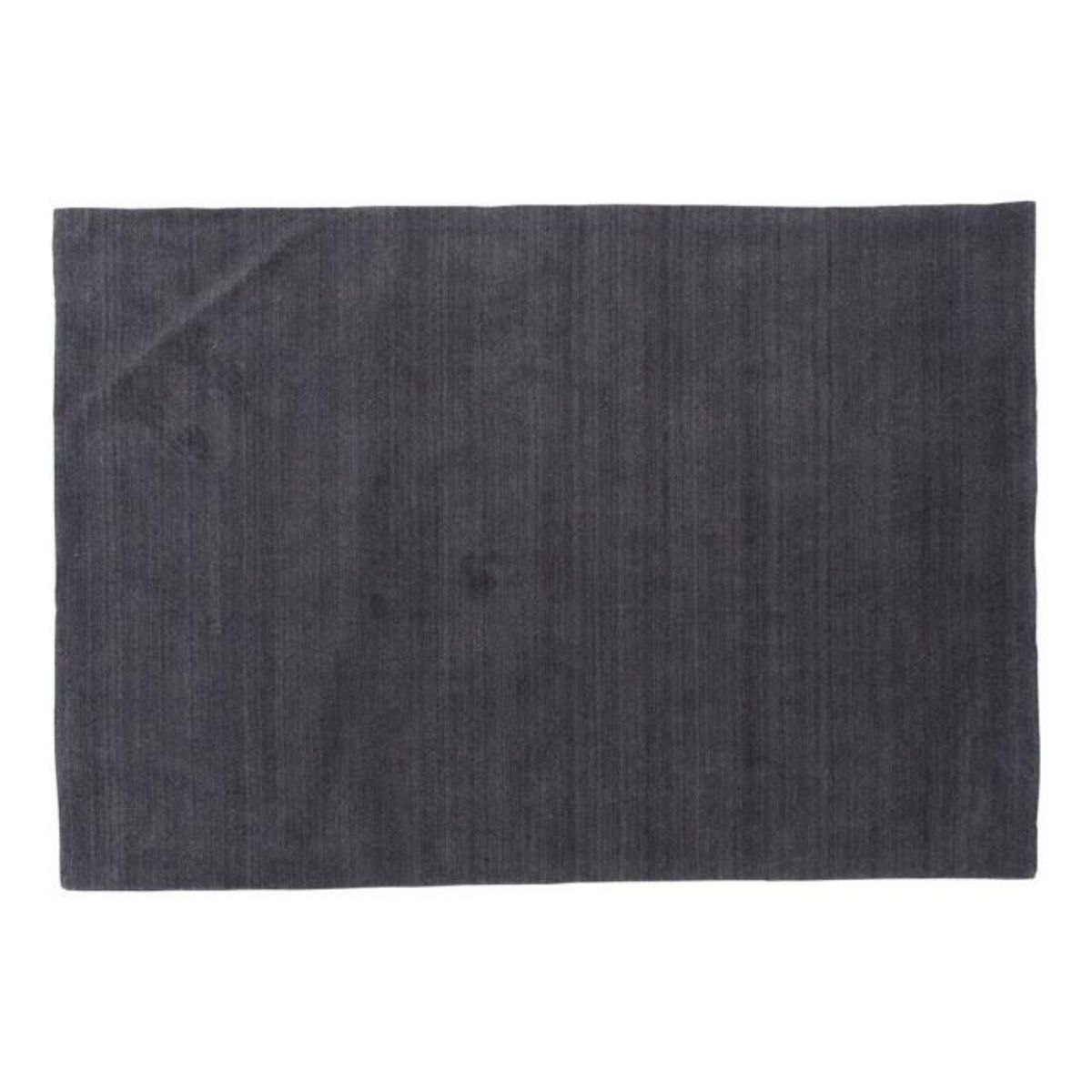 Paris Prix Tapis Déco en Laine  Ulla  162x230cm Gris Foncé