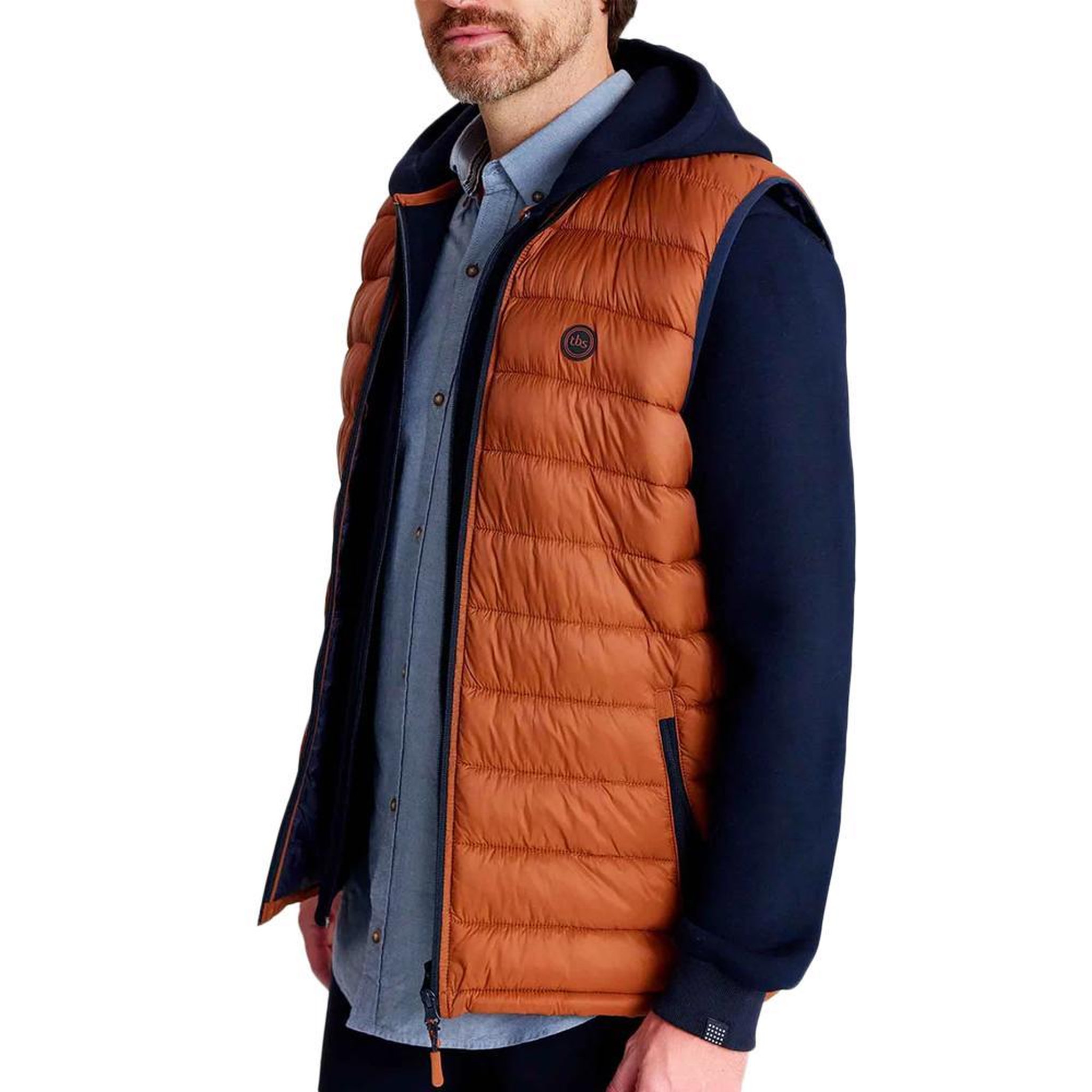 TBS Doudoune Sans Manches  Homme TBS Fabian. Coloris disponibles : Marron