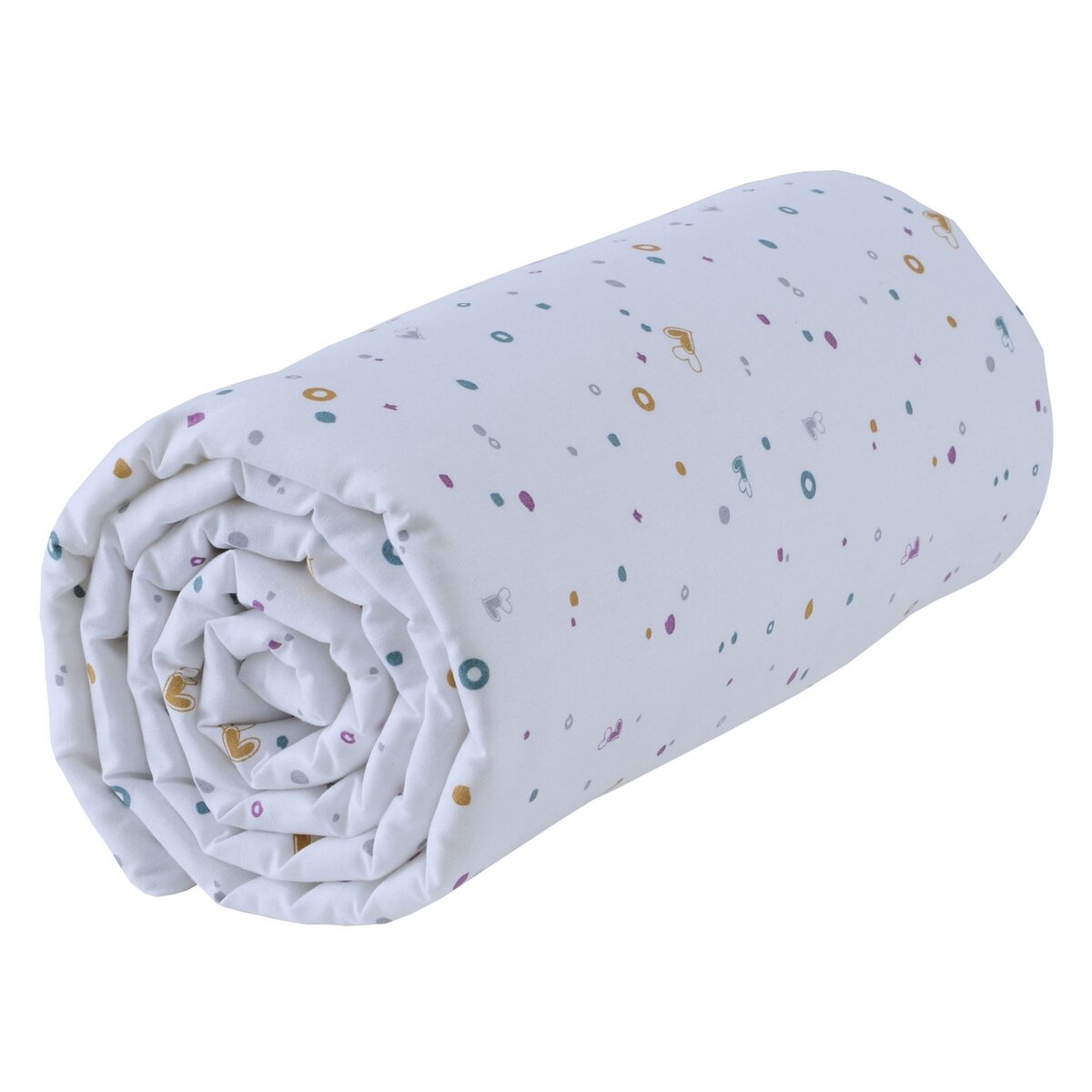 Drap housse 60x120 en coton bio, blanc, pour lit bébé