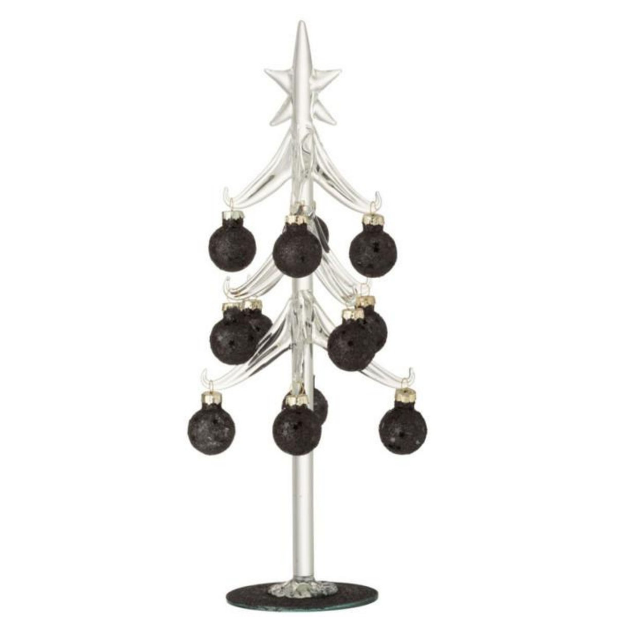 Paris Prix Sapin de Noël Déco  Étoile  30cm Noir & Transparent