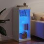 Voir la diapositive 3 : VIDAXL Buffet avec lumieres LED blanc 41x37x100 cm
