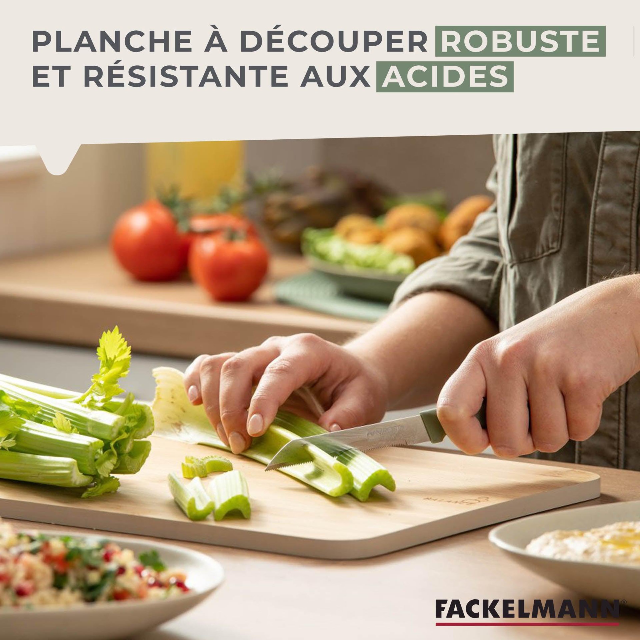 Voir la diapositive 5 : Fackelmann Planche à découper en bambou 40 x 26 cm fackelmann balance